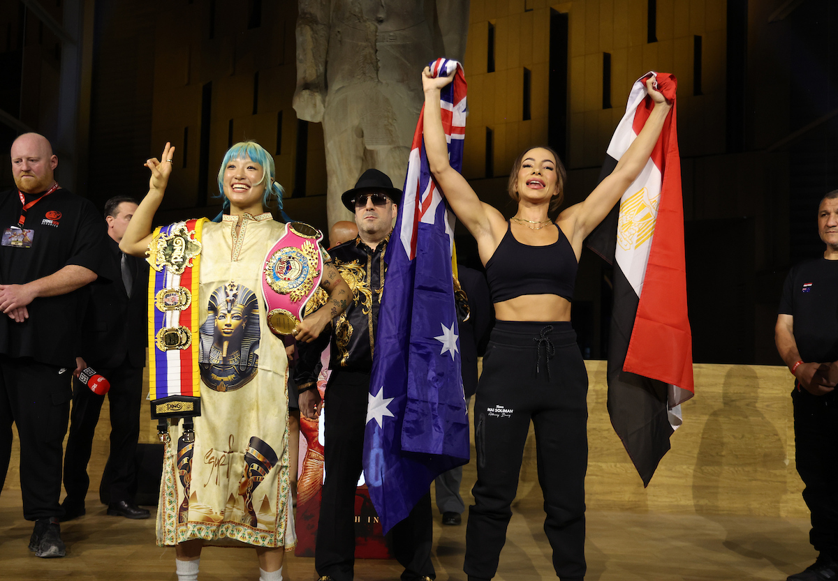 No one has enjoyed fight week more than super flyweight champion Mizuki Hiruta as she prepares to face Cairo native Mai Soliman Photo: Mark Robinson, Matchroom Boxing Oleksandr Usyk