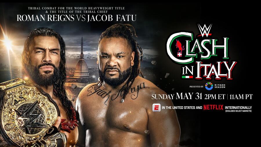 Roman Reigns vs Jacob Fatu at Clash in Italy