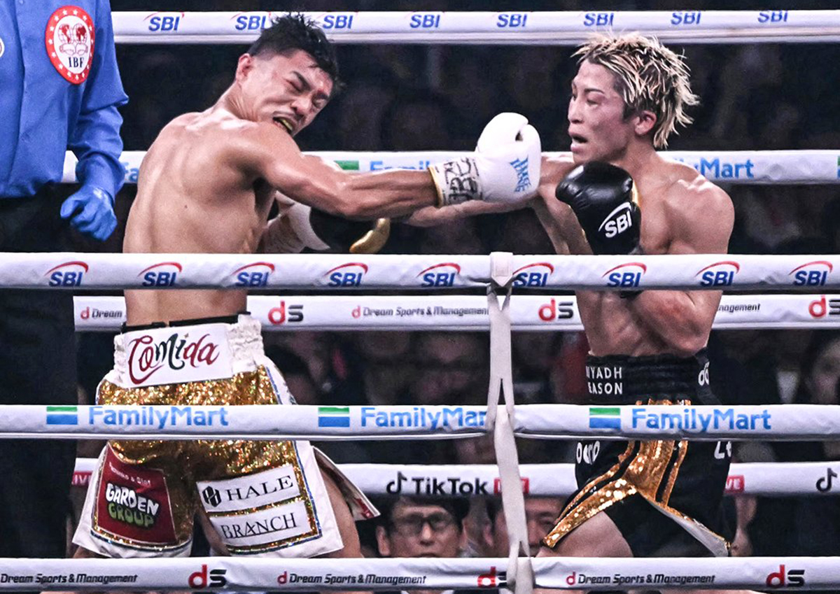 Naoya Inoue took control in the final rounds to win by decision over Junto Nakatani. Photo: DAZN Boxing