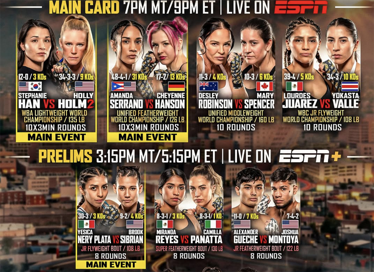 MVPW03 on ESPN featured four women's world title fights on the main card. Photo: Most Valuable Promotions