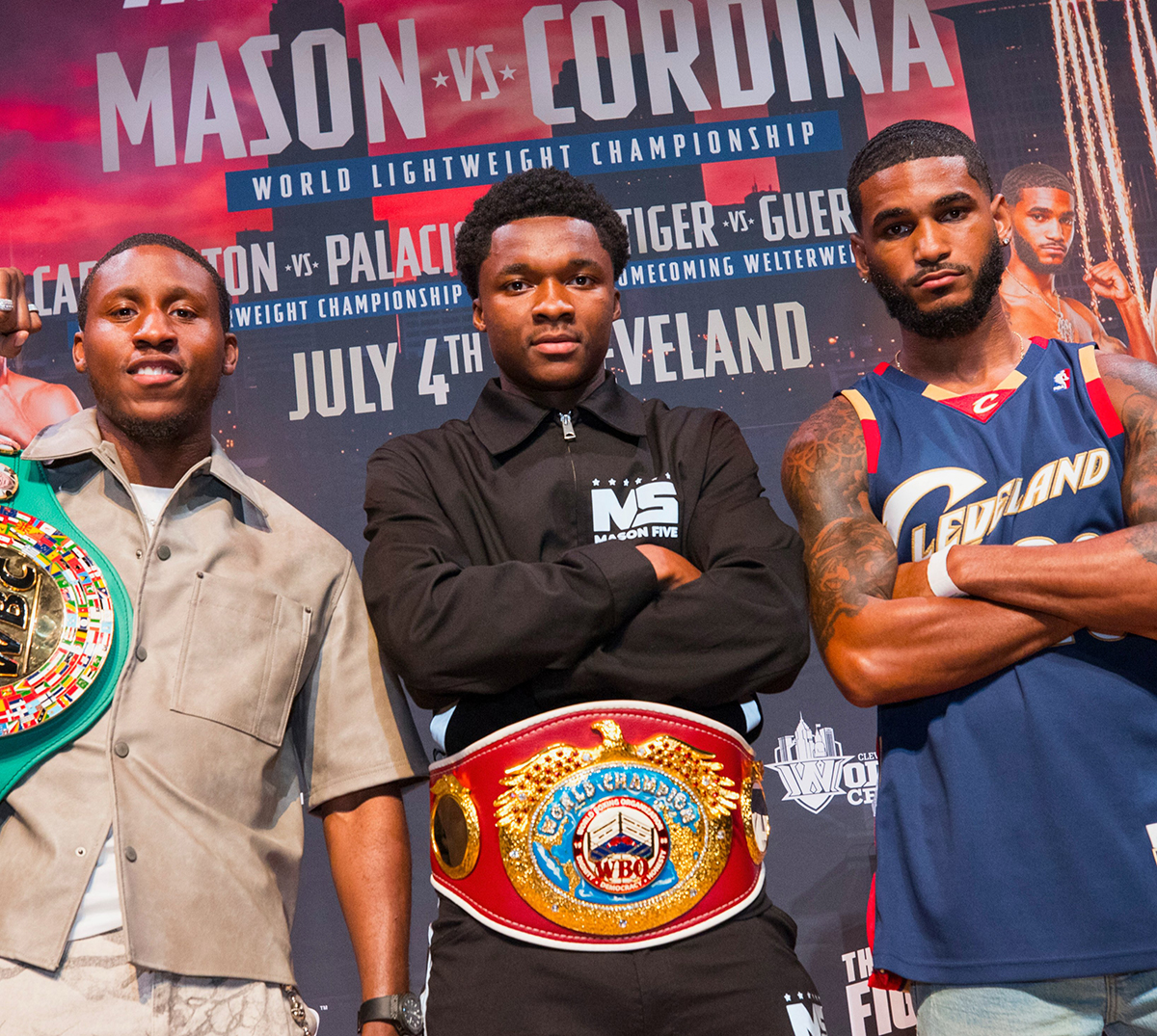 Bruce Carrington joins Cleveland natives Abdullah Mason and Tiger Johnson for an all-American fight card in Cleveland on July 4. Photo: Top Rank Boxing