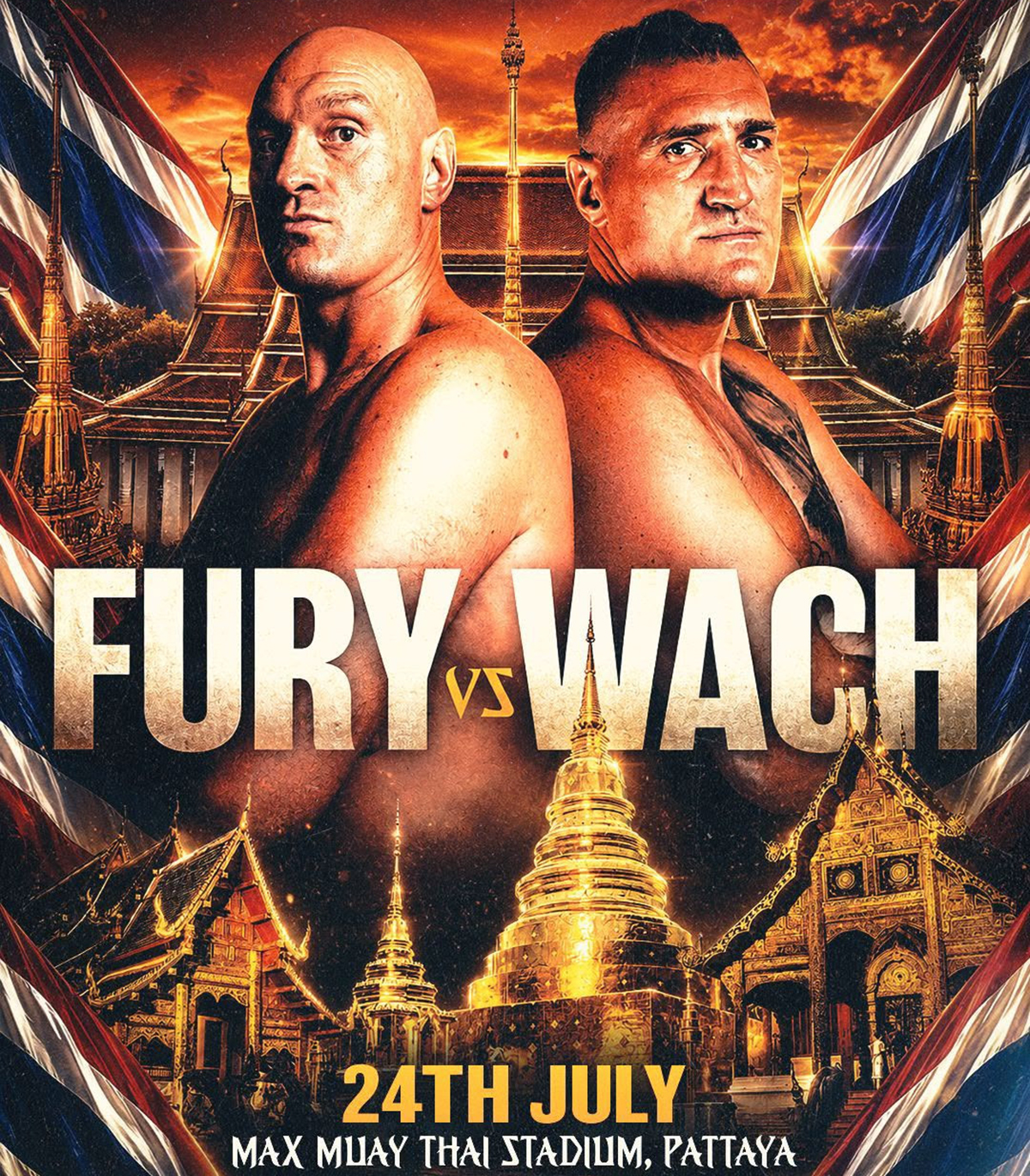 Tyson Fury will fight in Thailand, home to his recent training camp, on July 25.
