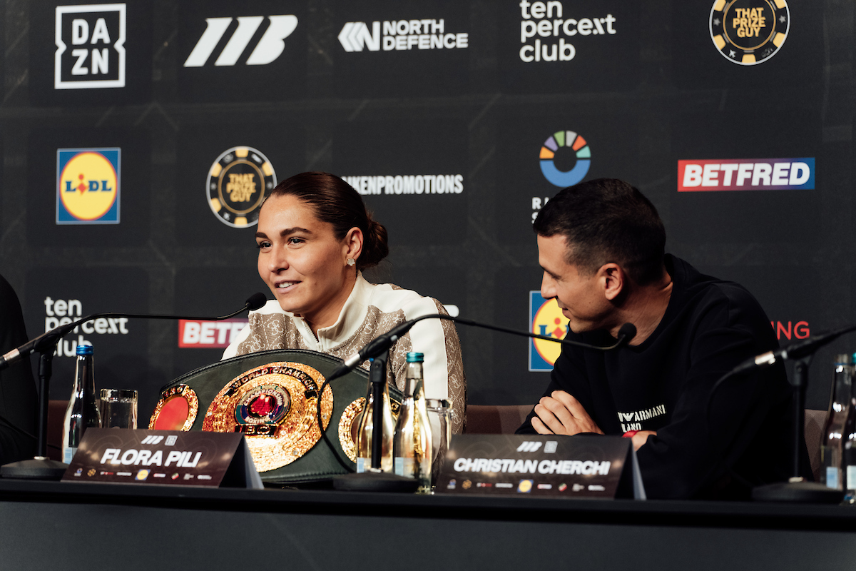Flora Pili, and her manager Christian Cherchi had no hesitation agreeing to the matchup with Katie Taylor. Photo: Bran Holloway, Matchroom Boxing