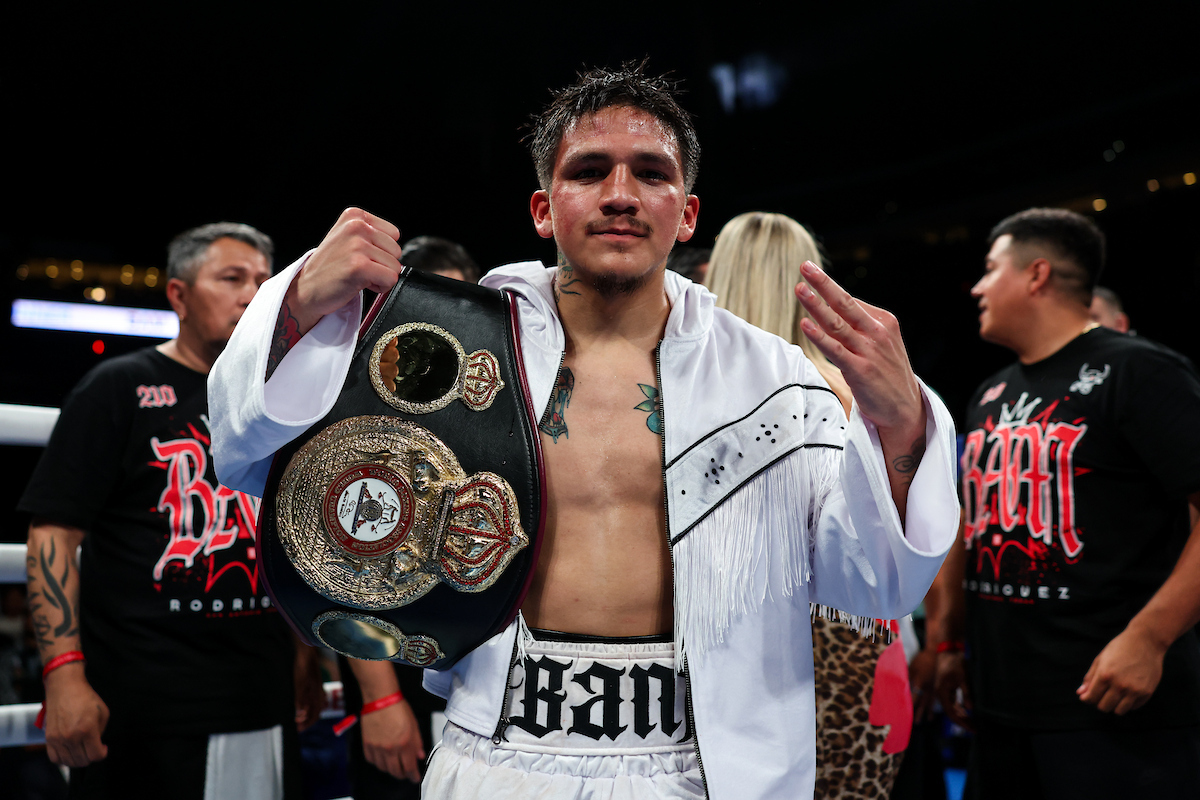 Jesse “Bam” Rodriguez is now a three division at age 26. Photo: Cris Esqueda, Matchroom Boxing Bam Rodriguez
