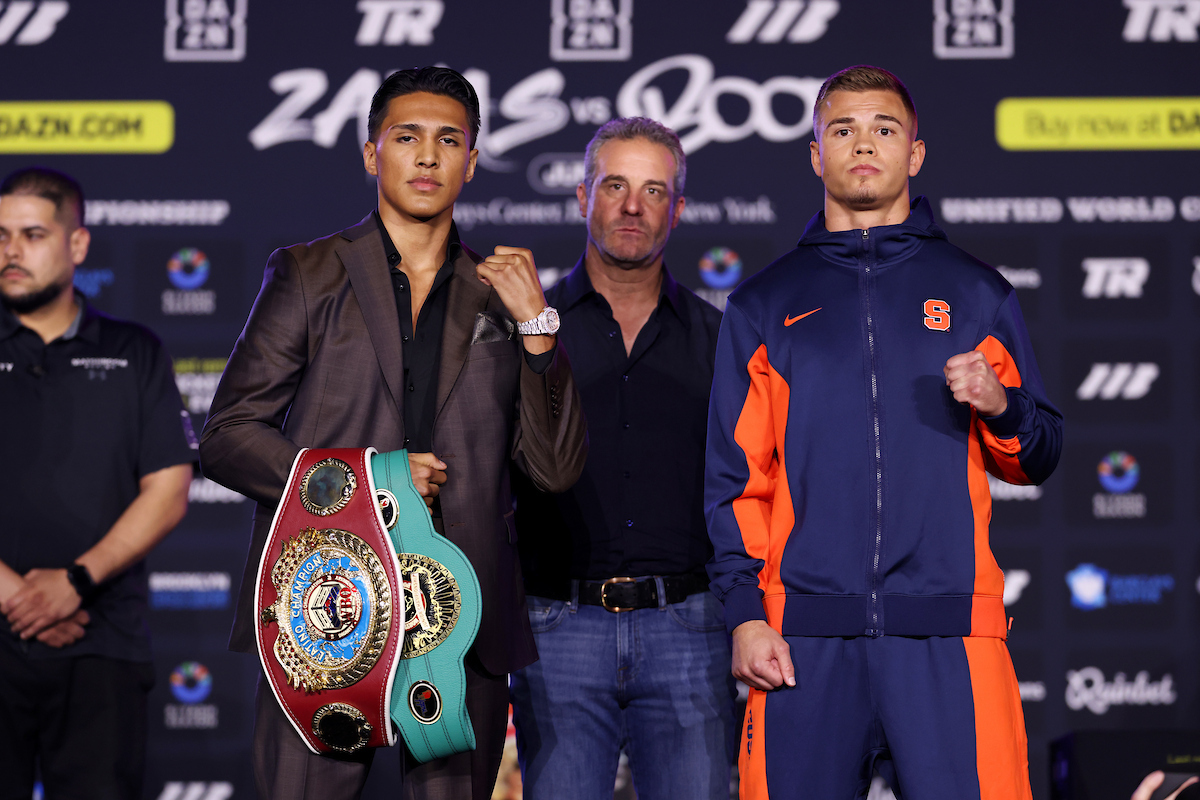 Bryce Mills has been calling out Prospect of the Year Emiliano Vargas for a long time. He finally gets his show on the Zayas vs Boots undercard. Photo: Cris Esqueda, Matchroom Boxing 