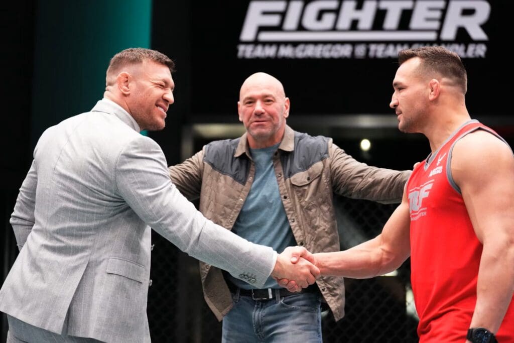 Conor McGregor and Michael Chandler during TUF 31