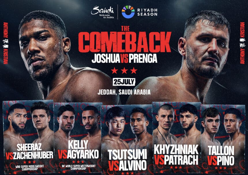 Two world championship bouts have been added to the Joshua vs Prenga undercard. Enough for you to buy the PPV? Photo: Riyadh Season