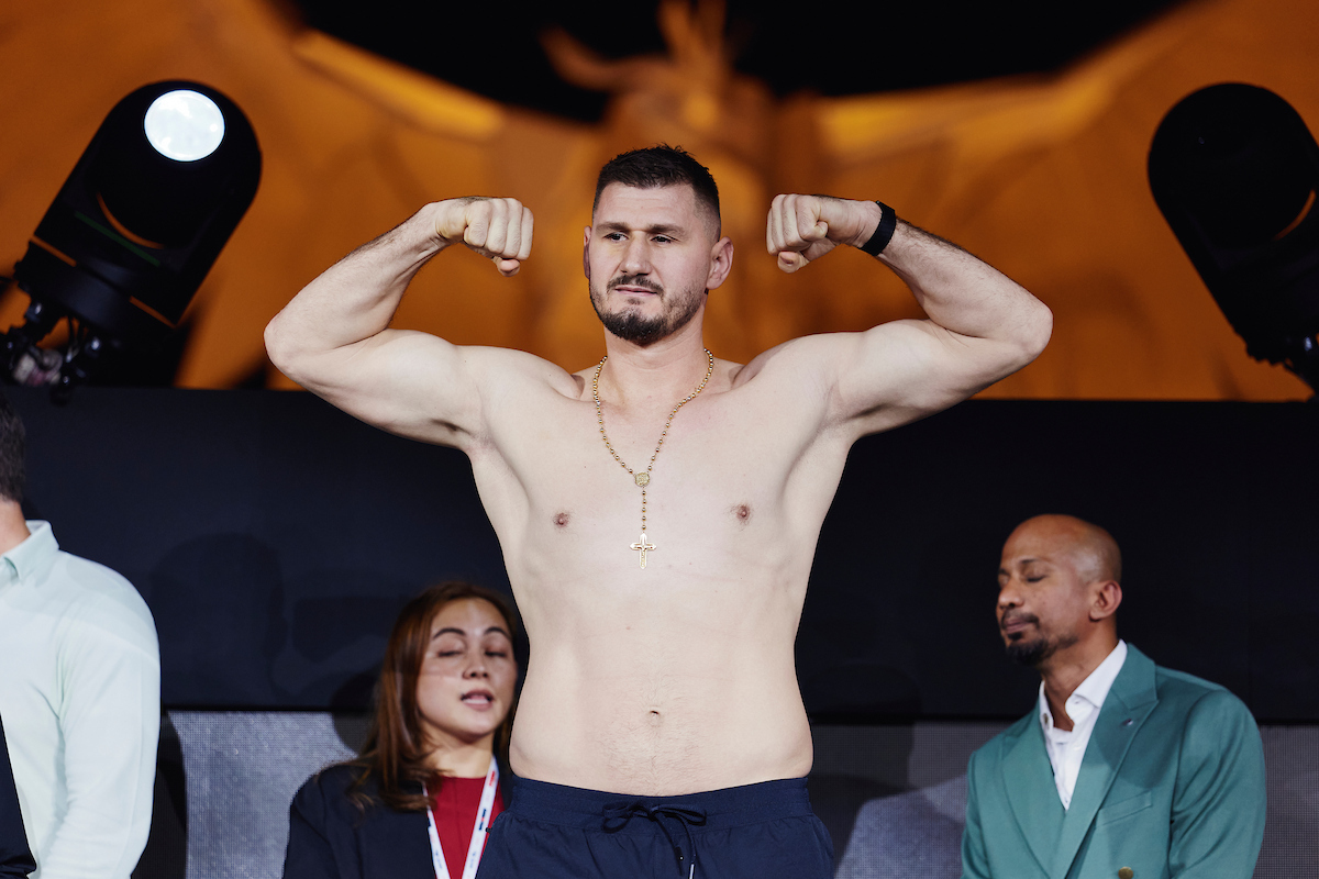 Kristian Prenga has knocked out 20 opponents in his 20 wins. Photo: Mark Robinson, Matchroom Boxing Anthony Joshua
