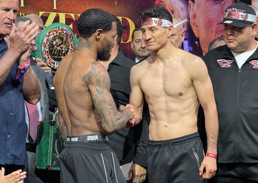It's all about respect and excellence between Lamont Roach Jr. and William Zepeda. Photo: Gayle Falkenthal for NY Fights Roach Jr vs Zepeda