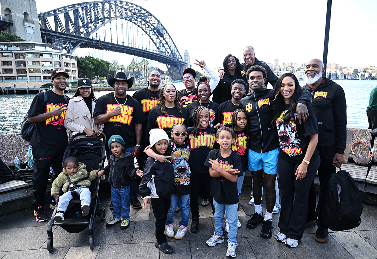 Errol Spence Jr., his family and team say they have enjoyed their time in Australia. Photo: No Limit Boxing Spence vs Tszyu