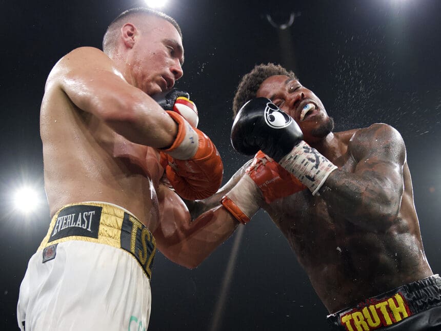 Tim Tszyu took the fight to Errol Spence Jr. and pulled away on the scorecards to win by wide unanimous decision. Photo: Premier Boxing Champions