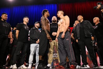 Errol Spence Jr. and Tim Tszyu both officially weighed in at 159 pounds. Photo: No Limit Boxing