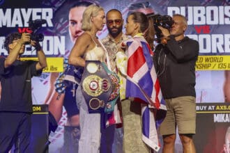 Mikaela Mayer and Chantelle Cameron both have what it takes to deliver a 2026 Fight of the Year. Photo: Most Valuable Promotions