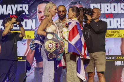 Mikaela Mayer and Chantelle Cameron both have what it takes to deliver a 2026 Fight of the Year. Photo: Most Valuable Promotions
