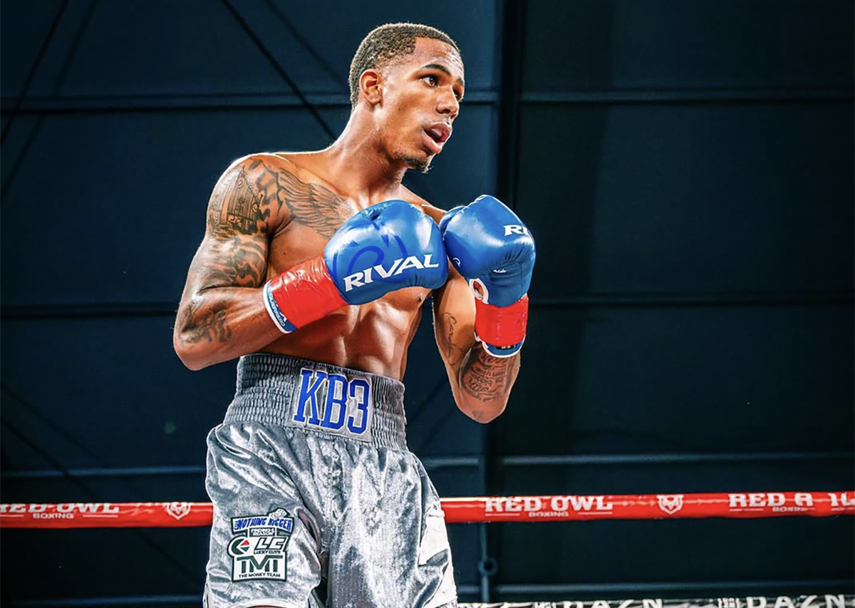 Super lightweight prospect Kamari Burnside will appear in the first Country Box and Mayweather Promotions card main event on Sept. 1. Photo: Kamari Burnside/Instagram