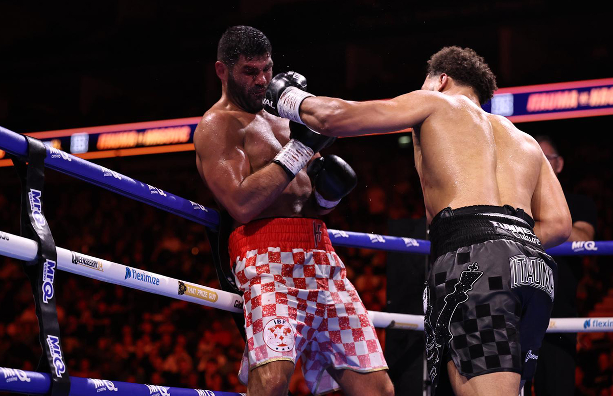 Filip Hrgović said it wasn't the power but the speed that troubled him from Moses Itauma. Photo: Queensberry Promotions