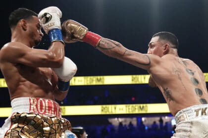 Teofimo Lopez Jr. kept Rolly Romero's best weapons from doing damage with a disciplined performance. Photo: Premier Boxing Champions