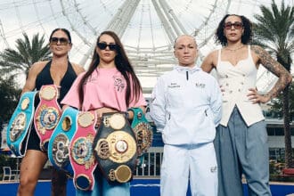 Desley Robinson and Cherneka Johnson will defend their titles against Dina Thorslund and Tamm Thibeault at Most Valuable Promotions' MVPW05 in Orlando on Saturday. Photo: Most Valuable Promotions