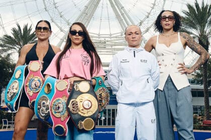 Desley Robinson and Cherneka Johnson will defend their titles against Dina Thorslund and Tamm Thibeault at Most Valuable Promotions' MVPW05 in Orlando on Saturday. Photo: Most Valuable Promotions