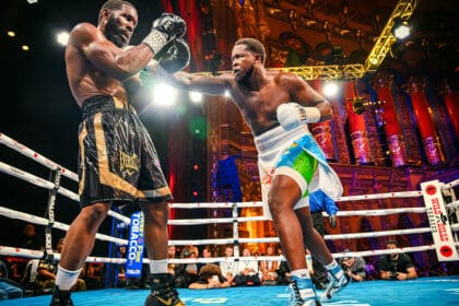 Brandon Moore got the better of Bryant Jennings in the Salita Promotions main event Saturday in Detroit. Photo: Andrew Potter, Salita Promotions