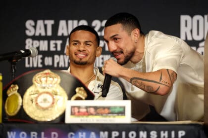 Who will get the last word on Saturday? Teofimo Lopez Jr. is favored over Rolly Romero on Saturday. Photo: Cris Esqueda, Premier Boxing Champions