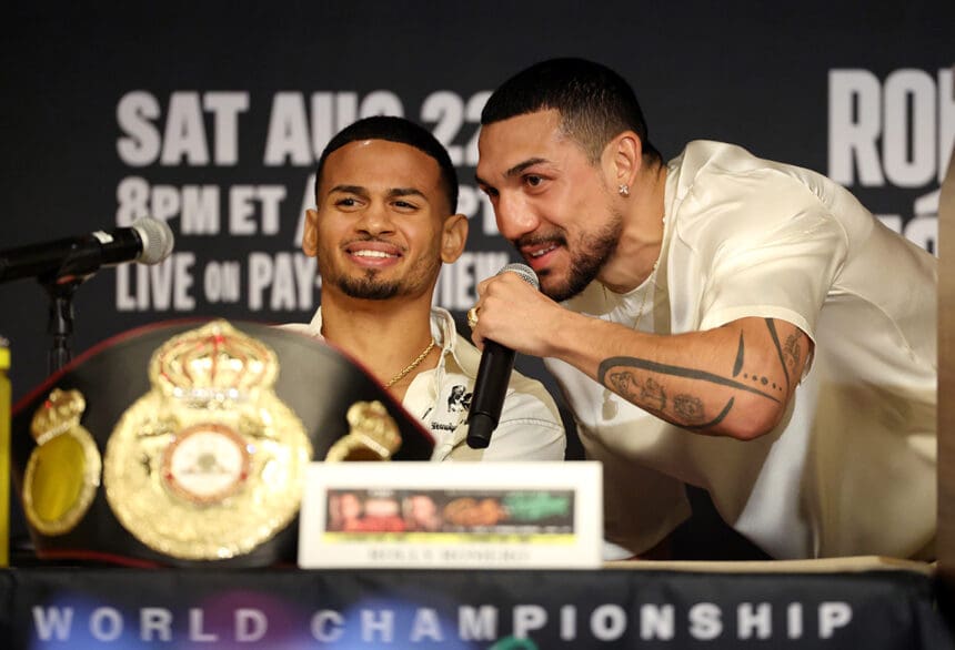 Who will get the last word on Saturday? Teofimo Lopez Jr. is favored over Rolly Romero on Saturday. Photo: Cris Esqueda, Premier Boxing Champions
