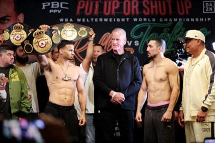Rolly Romero holds the WBA World Welterweight title. Will it still be in his hands after Saturday's fight against Teofimo Lopez Jr.? Photo: Cris Esqueda, Premier Boxing Champions