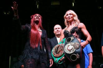 Claressa Shields finds herself in the challenger role against unified middleweight champion Kaye Scott on Saturday in Atlanta. Photo: Salita Promotions