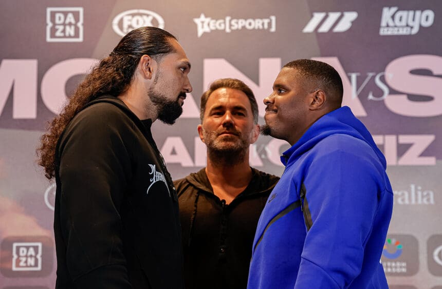 Teremoana Teremoana and DeAndre Savage face off Monday in Queensland, Australia. Photo: Matchroom Boxing heavyweights