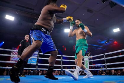 Teremoana Teremoana said he was being patient, but still knocked out DeAndre Savage in two rounds. Photo: Matchroom Boxing