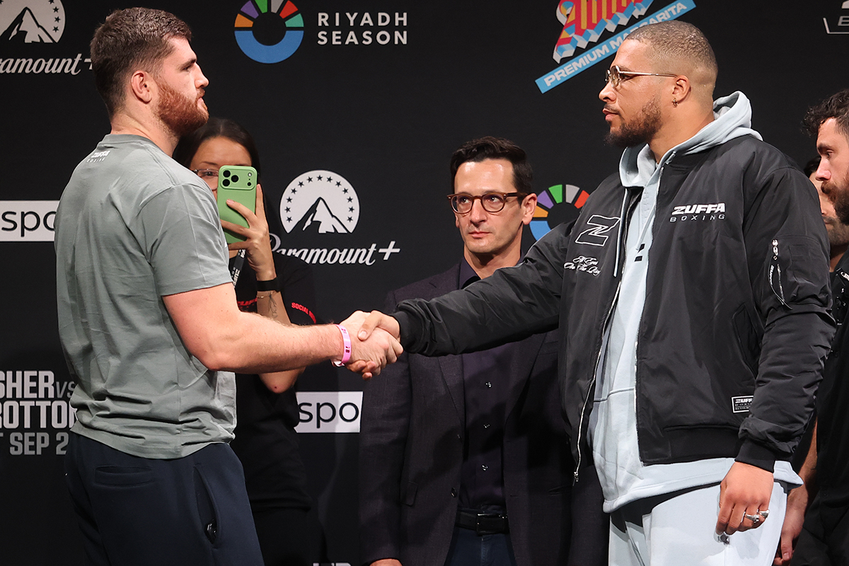 Both Johnny Fisher and Michael Pirotton need a win to stay competitive in the heavyweight division. Photo: Ed Mulholland/Zuffa Boxing 11 /Zuffa Boxing via Getty Images
