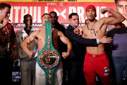 If a spicy weigh-in Friday means anything, Pitbull Cruz and Nestor Bravo are locked and loaded for Saturday's main event. Photo: Premier Boxing Champions