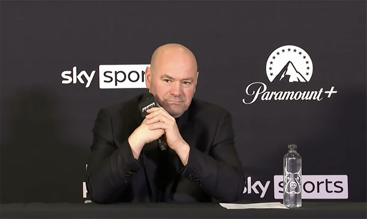 Dana White had plenty to say about the upcoming Fury vs Joshua fight - or is it? Photo: Zuffa Boxing/YouTube