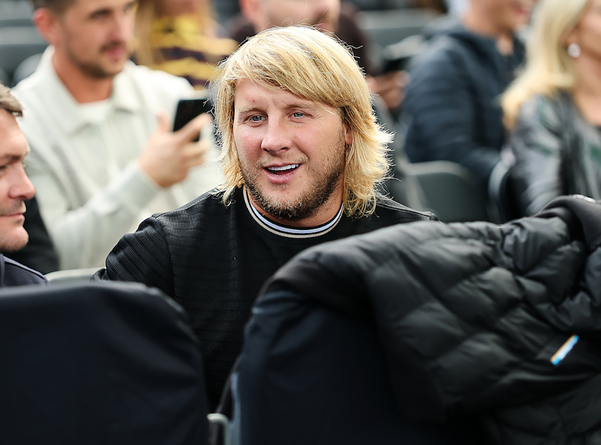Paddy Pimblett watches the action ringside and got a warm welcome from the Croke Park fans. Photo: Mark Robinson, Matchroom Boxing Croke Park undercard