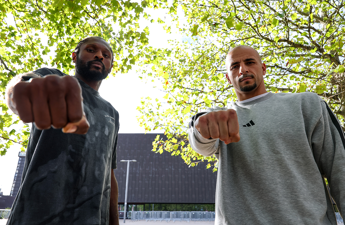 Craig Richards and Radivoje "Hot Rod" Kalajdzic arrive at the Copper Box Arena in London, England. Photo: Ed Mulholland/Zuffa Boxing/Zuffa Boxing via Getty Images