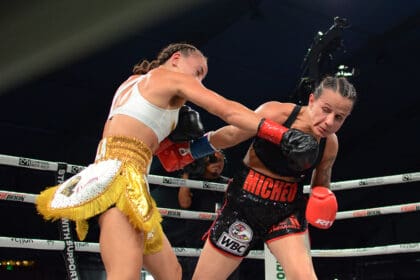 Mai Soliman and Maria Micheo promised to run it back after a draw on Saturday. Photo: Championing Mental Health