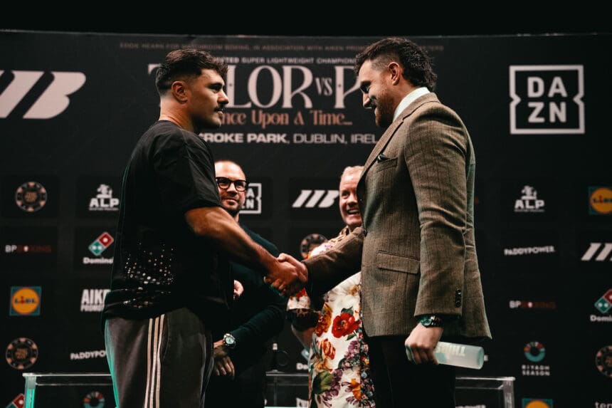Dave Allen and Thomas Carty will throw leather in the co-main event at Croke Park on Saturday on a card heavy with Irish names. Photo: Matchroom Boxing