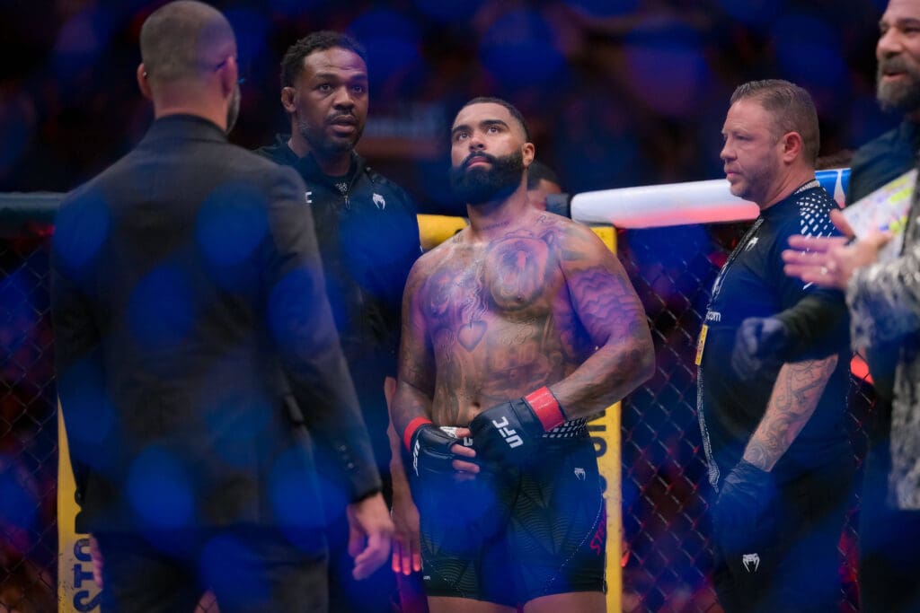 Image accompanying coverage of Jon Jones Takes the Blame After Gable Steveson’s Shocking 12-Second Knockout at UFC 331