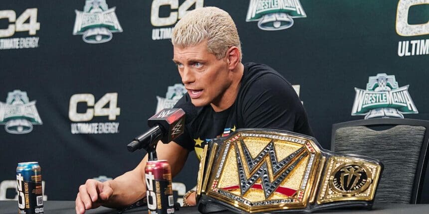 Cody Rhodes with the WWE Championship