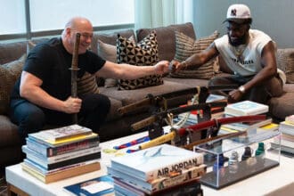 Carlos Adames and Dana White in his office after the announcement of Adames signing with Zuffa Boxing. Photo: Courtesy Carlos Adames/X