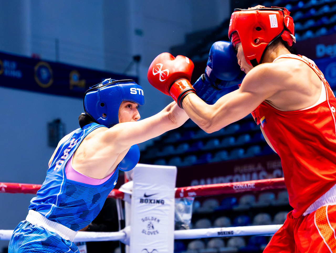 Featherweight Alyssa Mendoza added a gold to her growing collection. Photo: USA Boxing