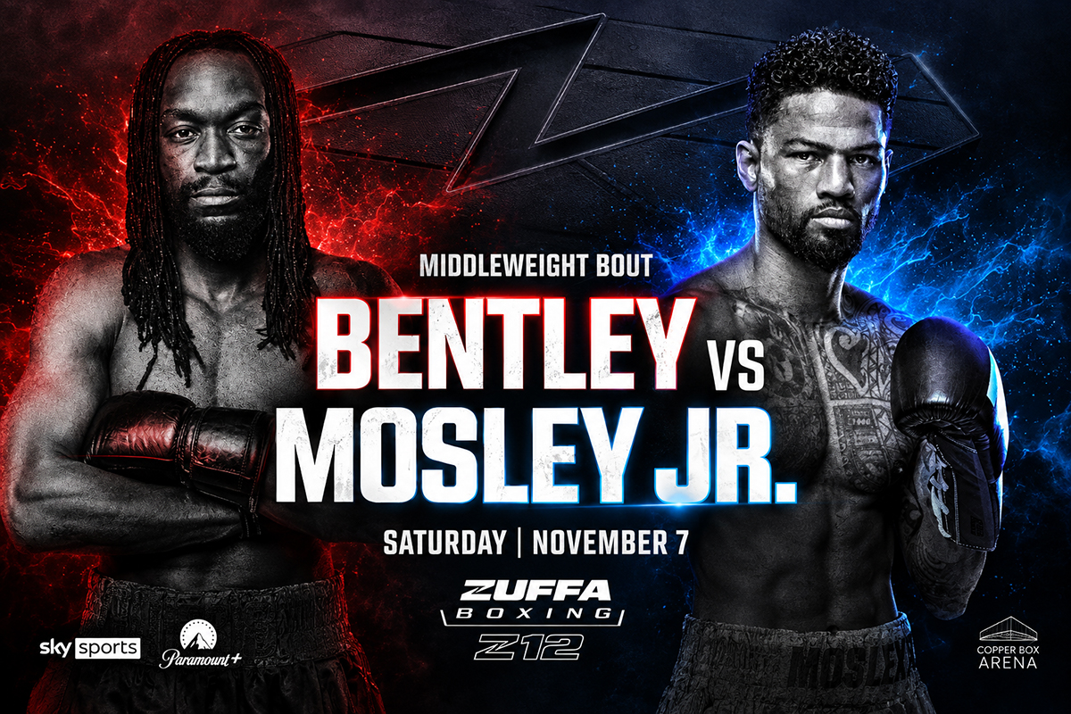 Denzel Bentley made the call to leave Queensberry Promotions for Zuffa Boxing. What will it mean for his WBO World Middleweight title? Graphic: Zuffa Boxing.