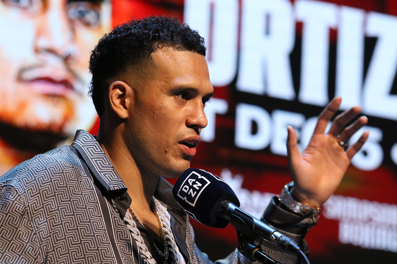 David Benavidez Jr. will fight mandatory challenger Michael Cieslak in a three-belt unification fight in the cruiserweight division. Photo: Eric Dearborn, DAZNDavid Benavidez Jr. will fight mandatory challenger Michael Cieslak in a three-belt unification fight in the cruiserweight division. Photo: Eric Dearborn, DAZN