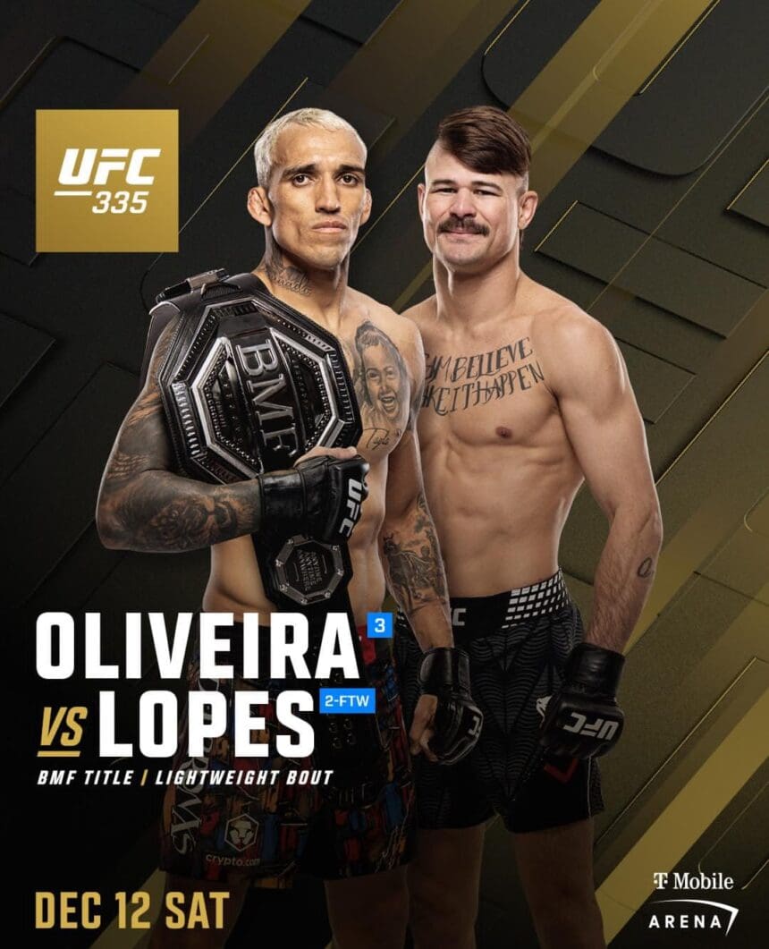 Charles Oliveira vs. Diego Lopes set for UFC 335