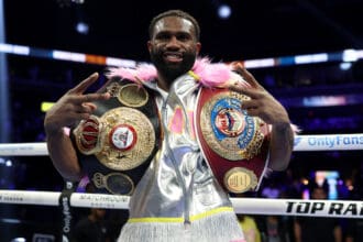 Jaron Ennis has signed a new deal with Matchroom Boxing. Photo: Cris Esqueda, Matchroom Boxing