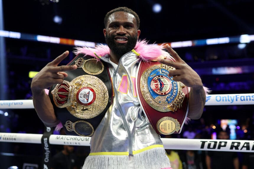 Jaron Ennis has signed a new deal with Matchroom Boxing. Photo: Cris Esqueda, Matchroom Boxing