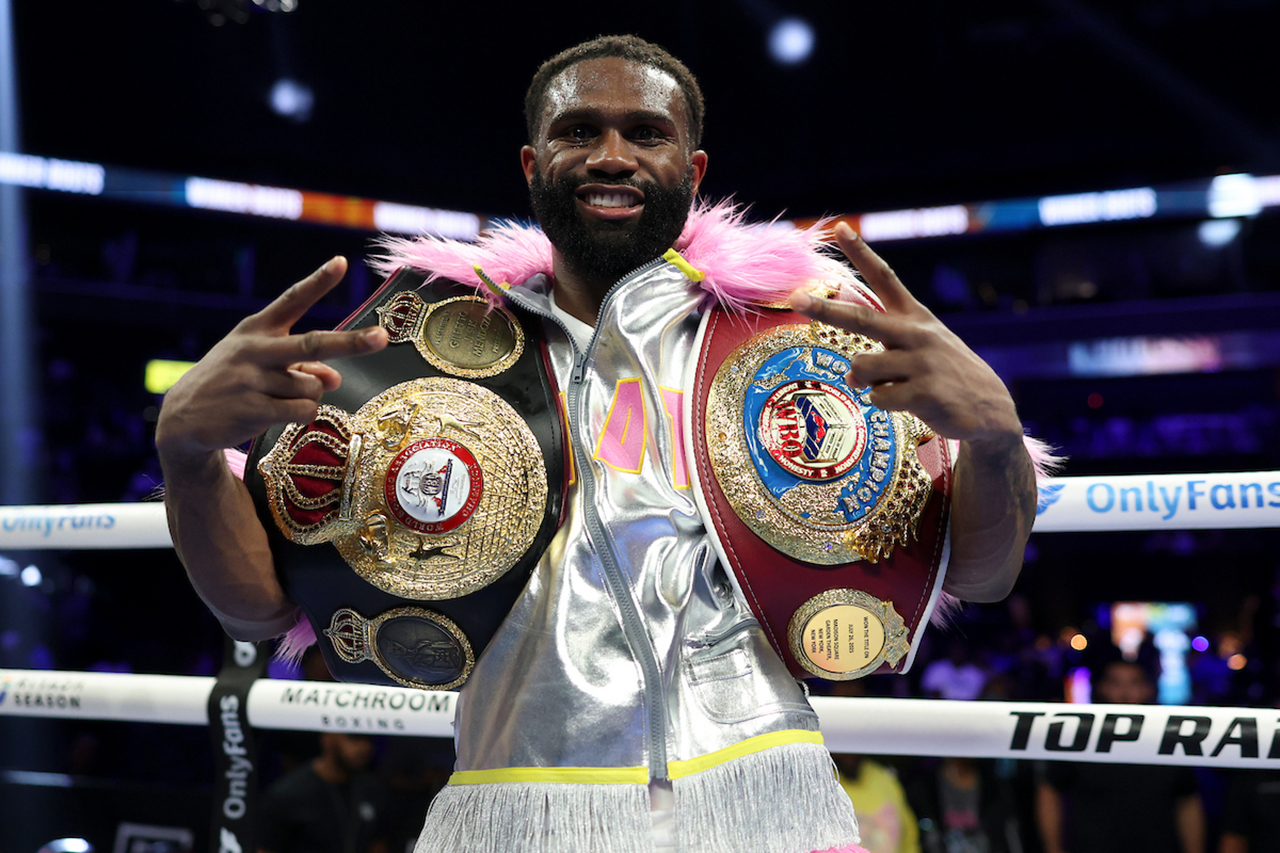Jaron Ennis has signed a new deal with Matchroom Boxing. Photo: Cris Esqueda, Matchroom Boxing
