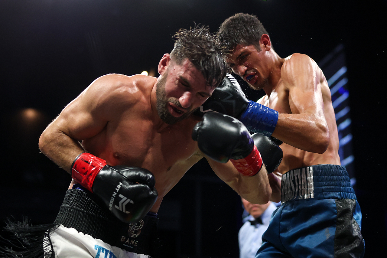Sebastian Fundora said he didn't intend to make it an inside fight, but that's how it went down. Photo: Cris Esqueda, Premier Boxing Champions