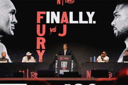 Tyson Fury and Anthony Joshua were surprisingly cordial with each other at Thursday's news conference in London. Photo: Zacharias Delgado, Matchroom Boxing