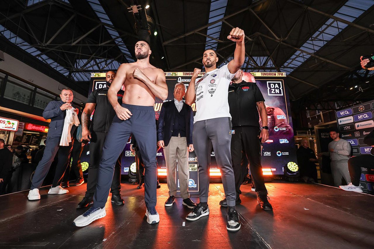 Heavyweight Bakhodir Jalolov of Uzbekistan and Solomon Dacres of Essex will battle on the Dubois Wardley 2 undercard. Photo: Queensberry Promotions